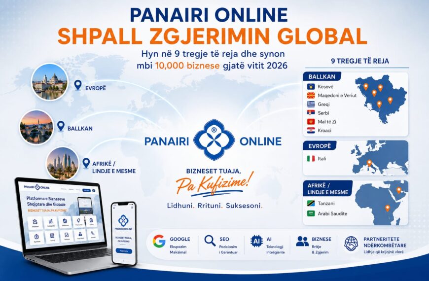 Panairi Online shpall zgjerimin global: Hyn në 9 tregje të reja dhe synon mbi 10,000 biznese gjatë vitit 2026…